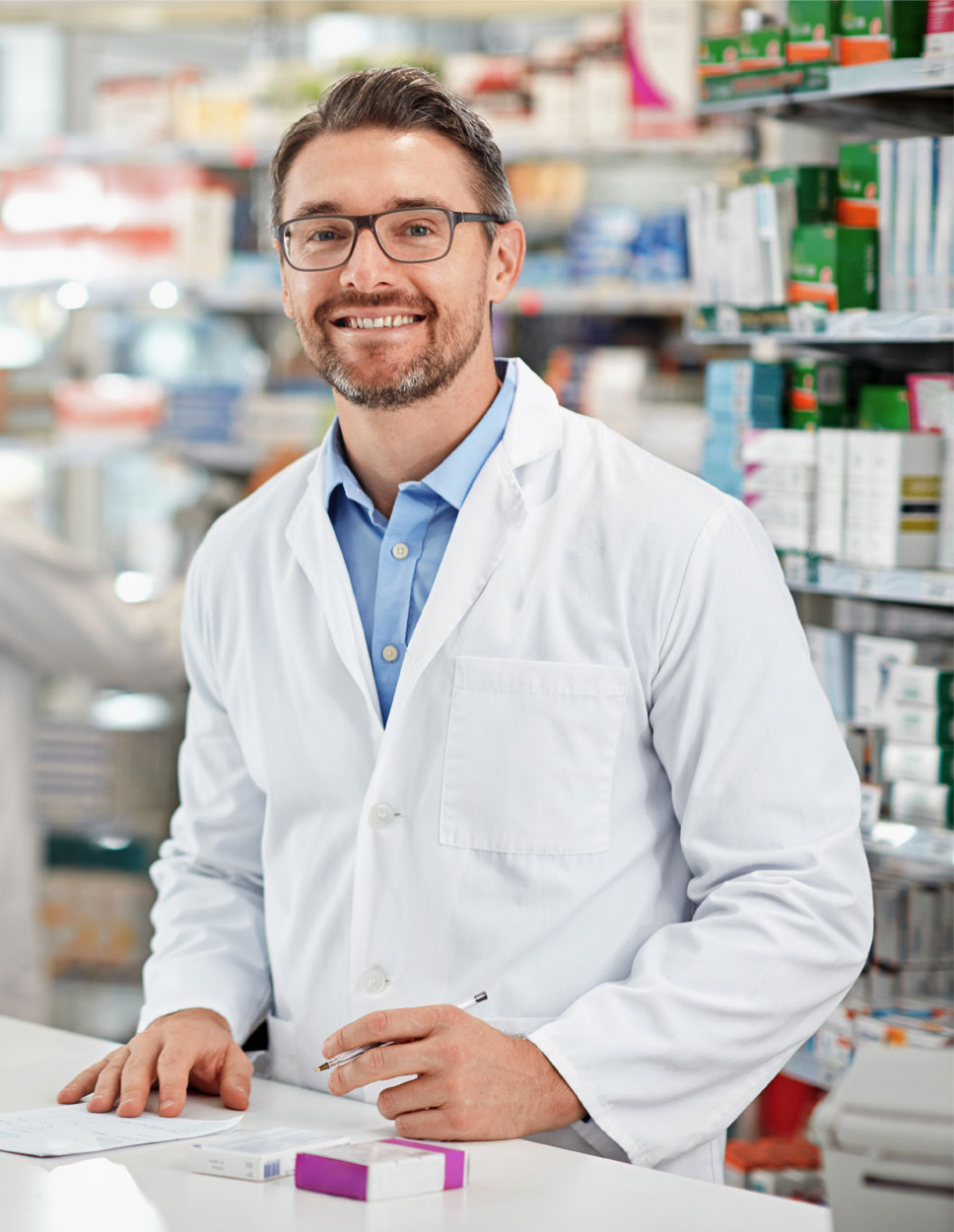 Farmaceutico sonriendo